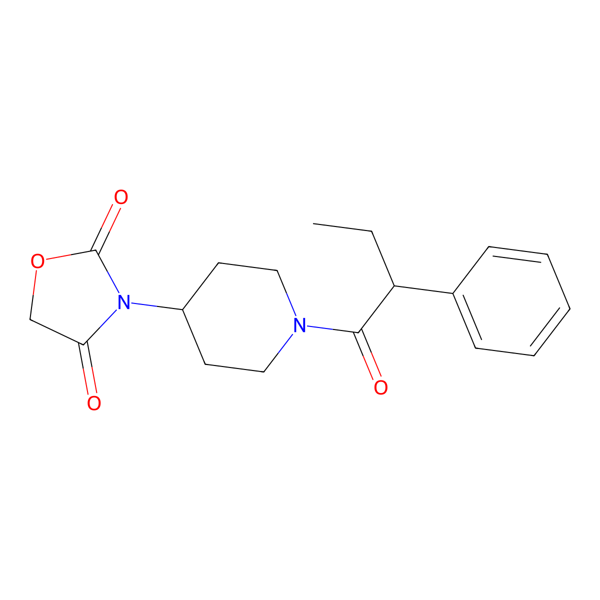 3-(1-(2-Phenylbutanoyl)piperidin-4-yl)oxazolidine-2,4-dione molecular structure, CAS 2034384-61-5