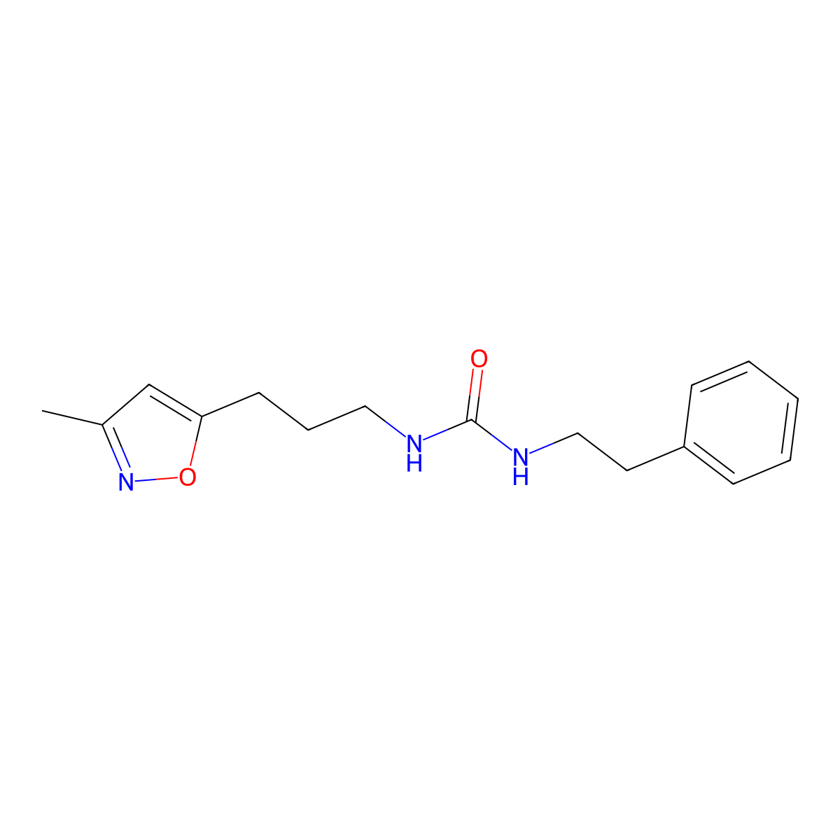 1-(3-(3-Methylisoxazol-5-yl)propyl)-3-phenethylurea molecular structure, CAS 2034384-78-4