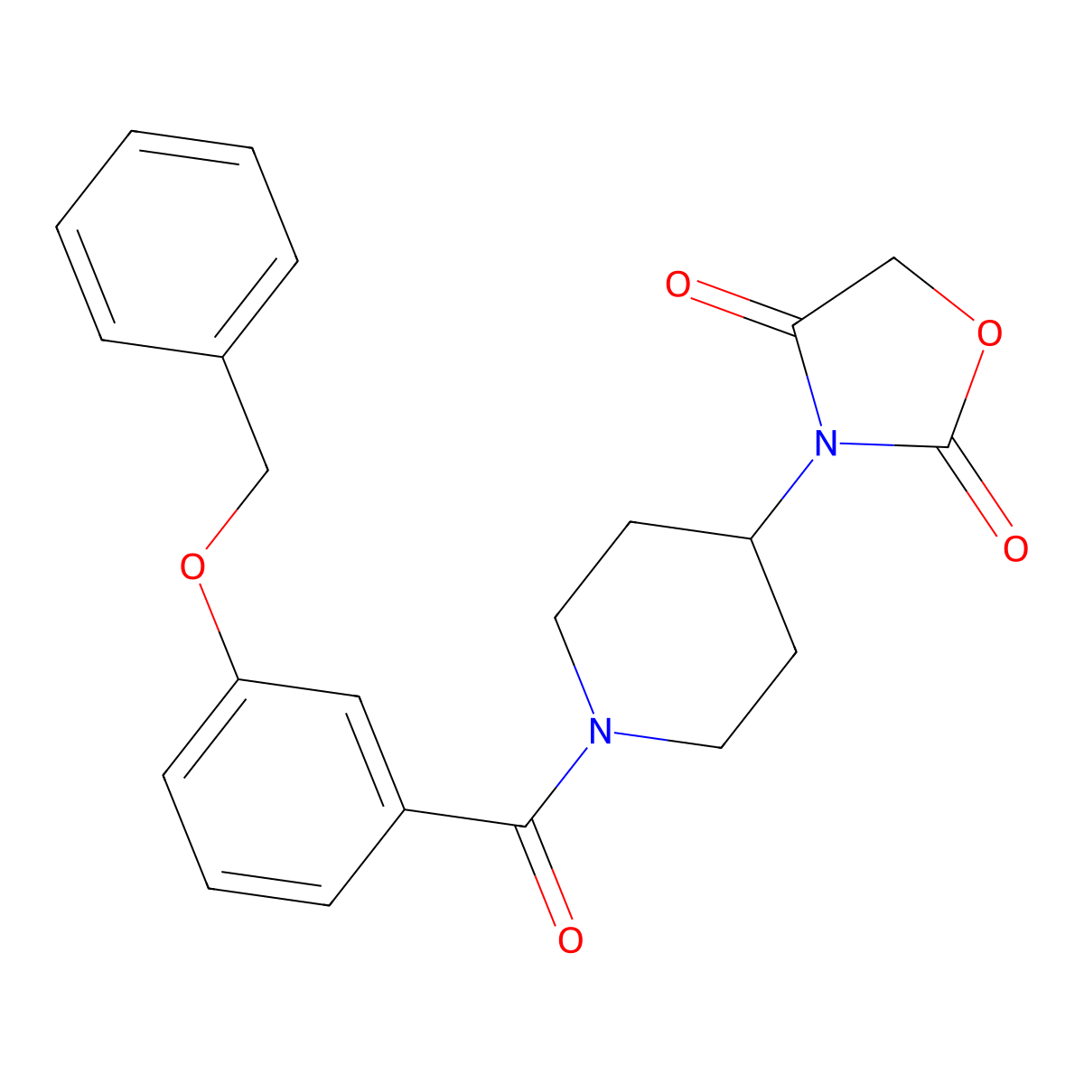 3-(1-(3-(Benzyloxy)benzoyl)piperidin-4-yl)oxazolidine-2,4-dione molecular structure, CAS 2034385-22-1