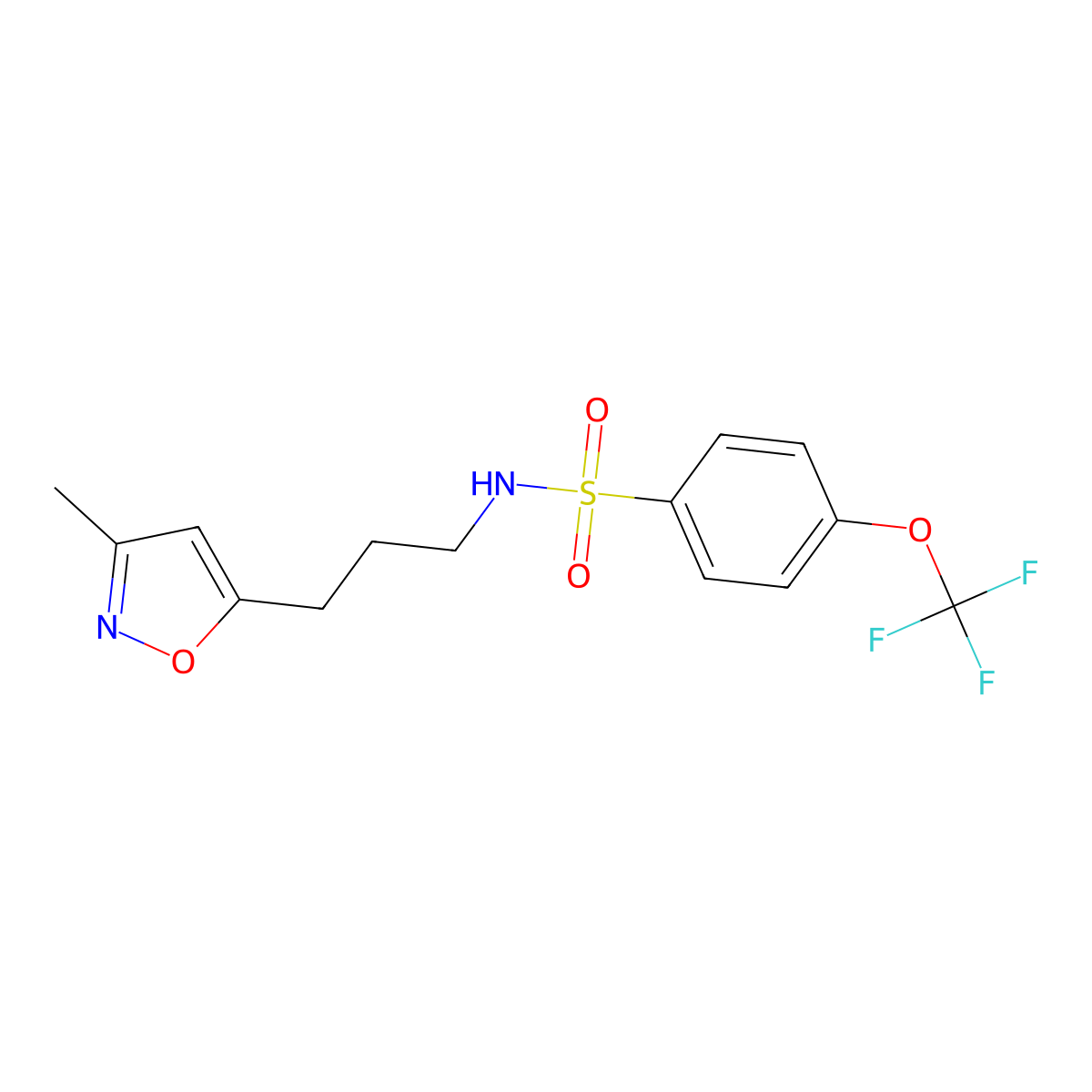 N-(3-(3-methylisoxazol-5-yl)propyl)-4-(trifluoromethoxy)benzenesulfonamide molecular structure, CAS 2034385-24-3