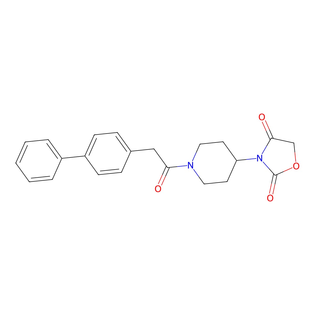 3-(1-(2-([1,1'-Biphenyl]-4-yl)acetyl)piperidin-4-yl)oxazolidine-2,4-dione molecular structure, CAS 2034385-70-9