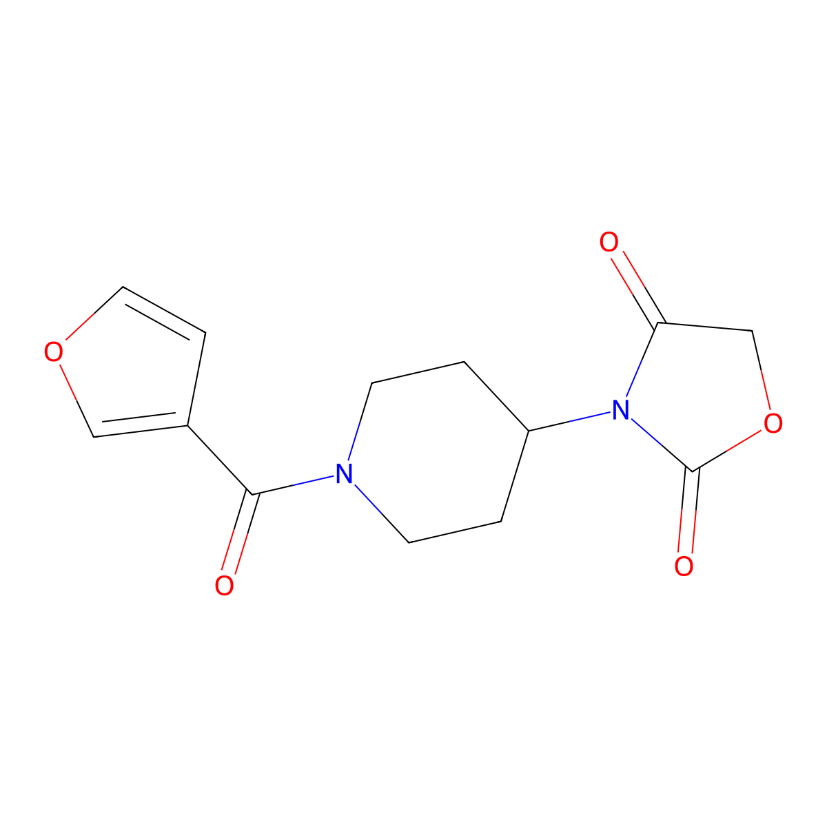 3-(1-(Furan-3-carbonyl)piperidin-4-yl)oxazolidine-2,4-dione molecular structure, CAS 2034385-78-7