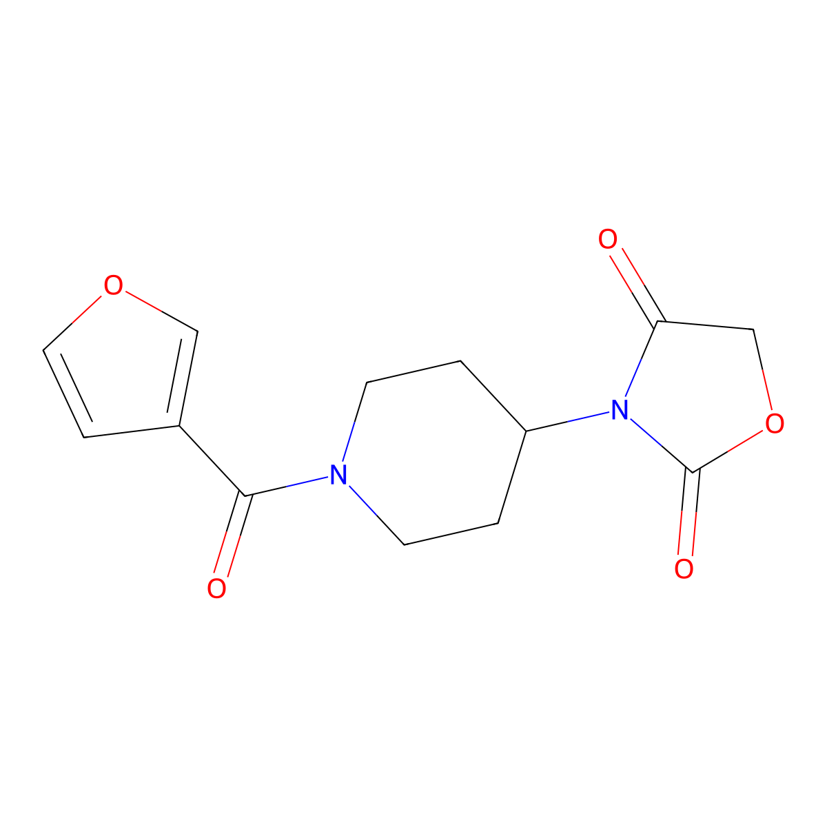 3-(1-(Furan-3-carbonyl)piperidin-4-yl)oxazolidine-2,4-dione molecular structure, CAS 2034385-78-7