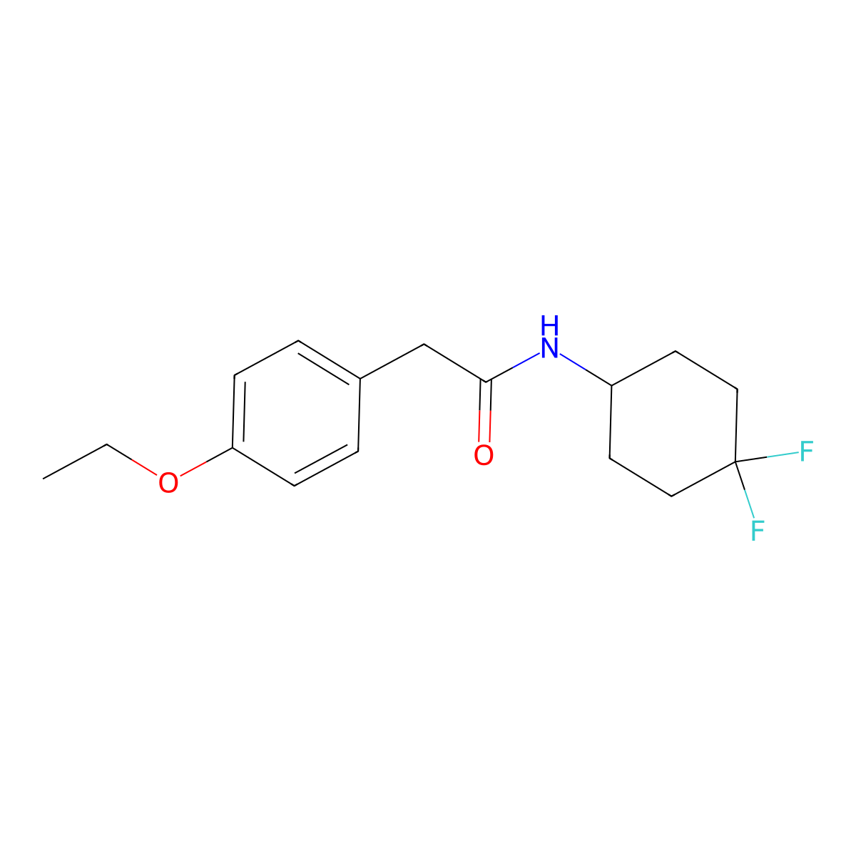 N-(4,4-difluorocyclohexyl)-2-(4-ethoxyphenyl)acetamide molecular structure, CAS 2034386-51-9