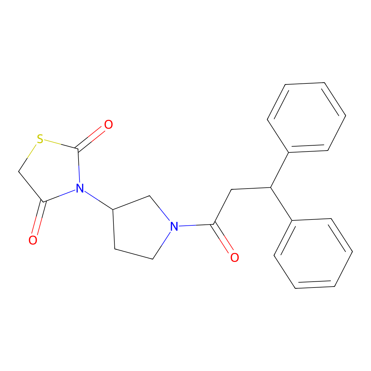 3-(1-(3,3-Diphenylpropanoyl)pyrrolidin-3-yl)thiazolidine-2,4-dione molecular structure, CAS 2034386-73-5