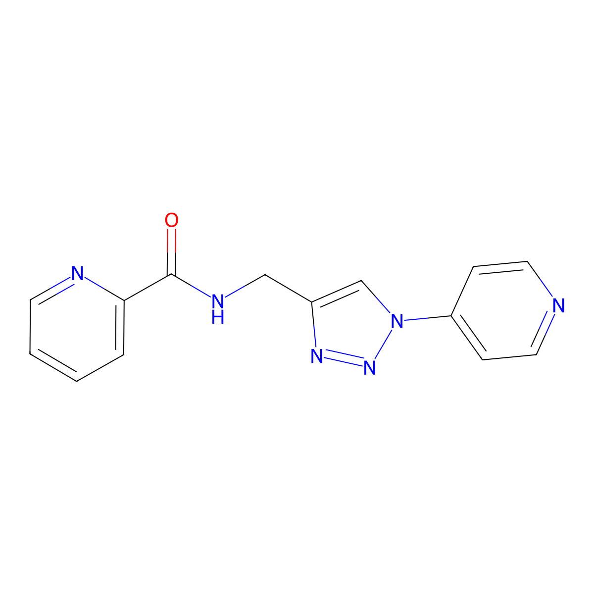 N-((1-(pyridin-4-yl)-1H-1,2,3-triazol-4-yl)methyl)picolinamide molecular structure, CAS 2034386-92-8
