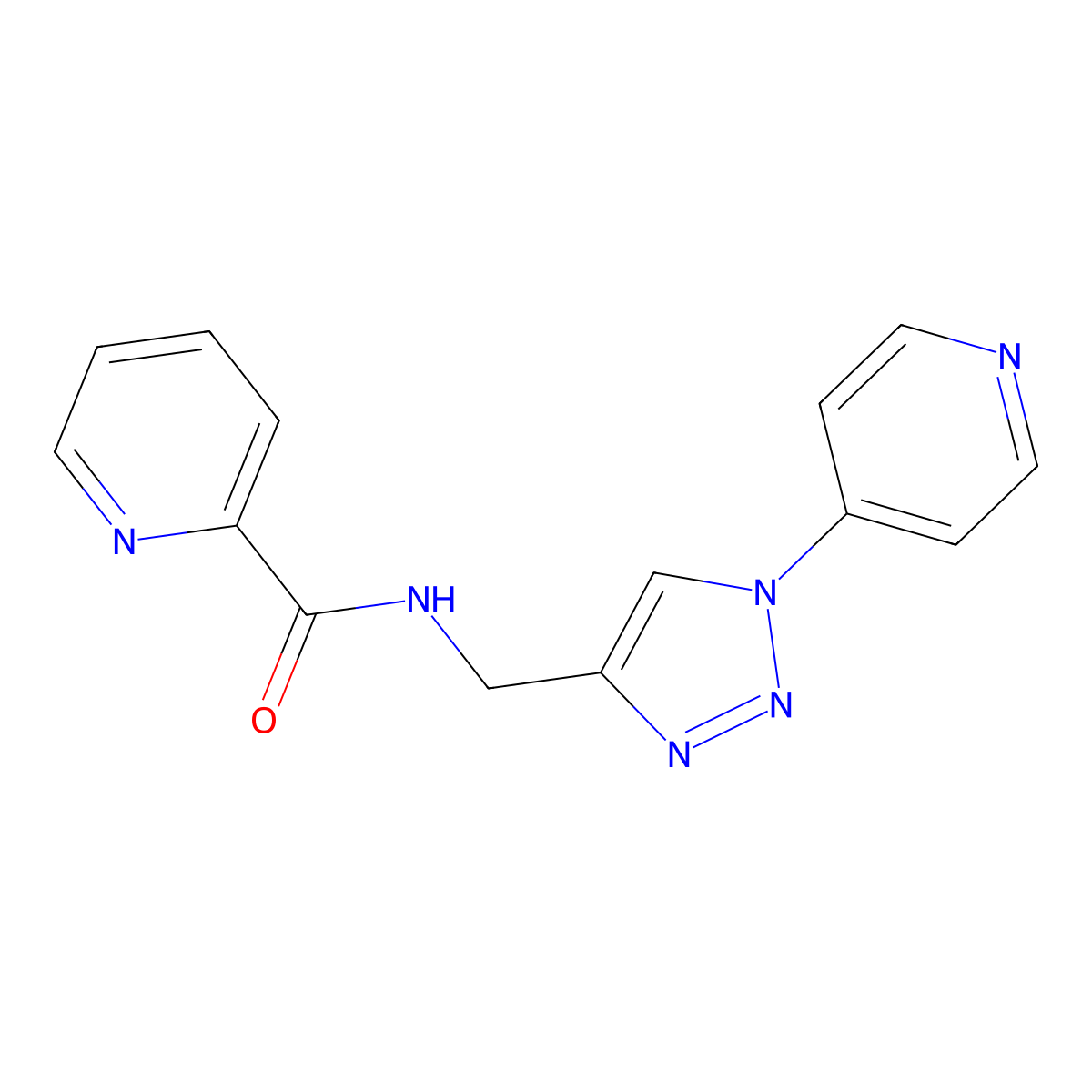 N-((1-(pyridin-4-yl)-1H-1,2,3-triazol-4-yl)methyl)picolinamide molecular structure, CAS 2034386-92-8