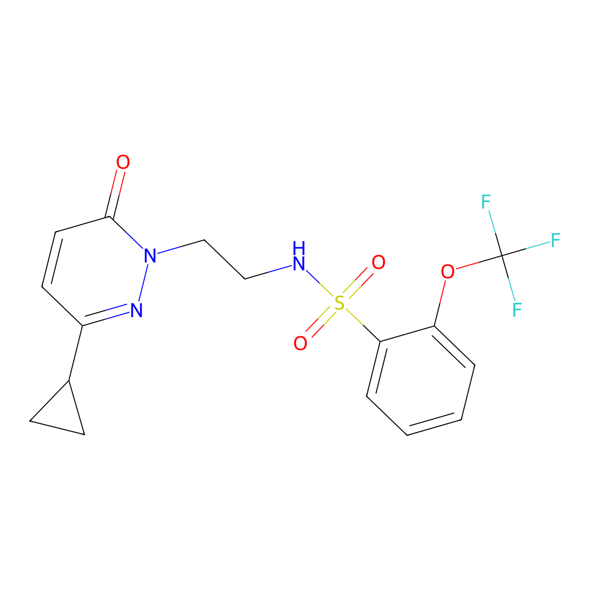 N-(2-(3-cyclopropyl-6-oxopyridazin-1(6H)-yl)ethyl)-2-(trifluoromethoxy)benzenesulfonamide molecular structure, CAS 2034387-48-7