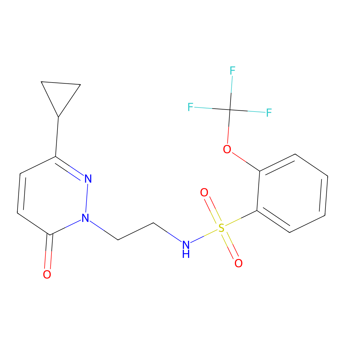 N-(2-(3-cyclopropyl-6-oxopyridazin-1(6H)-yl)ethyl)-2-(trifluoromethoxy)benzenesulfonamide molecular structure, CAS 2034387-48-7