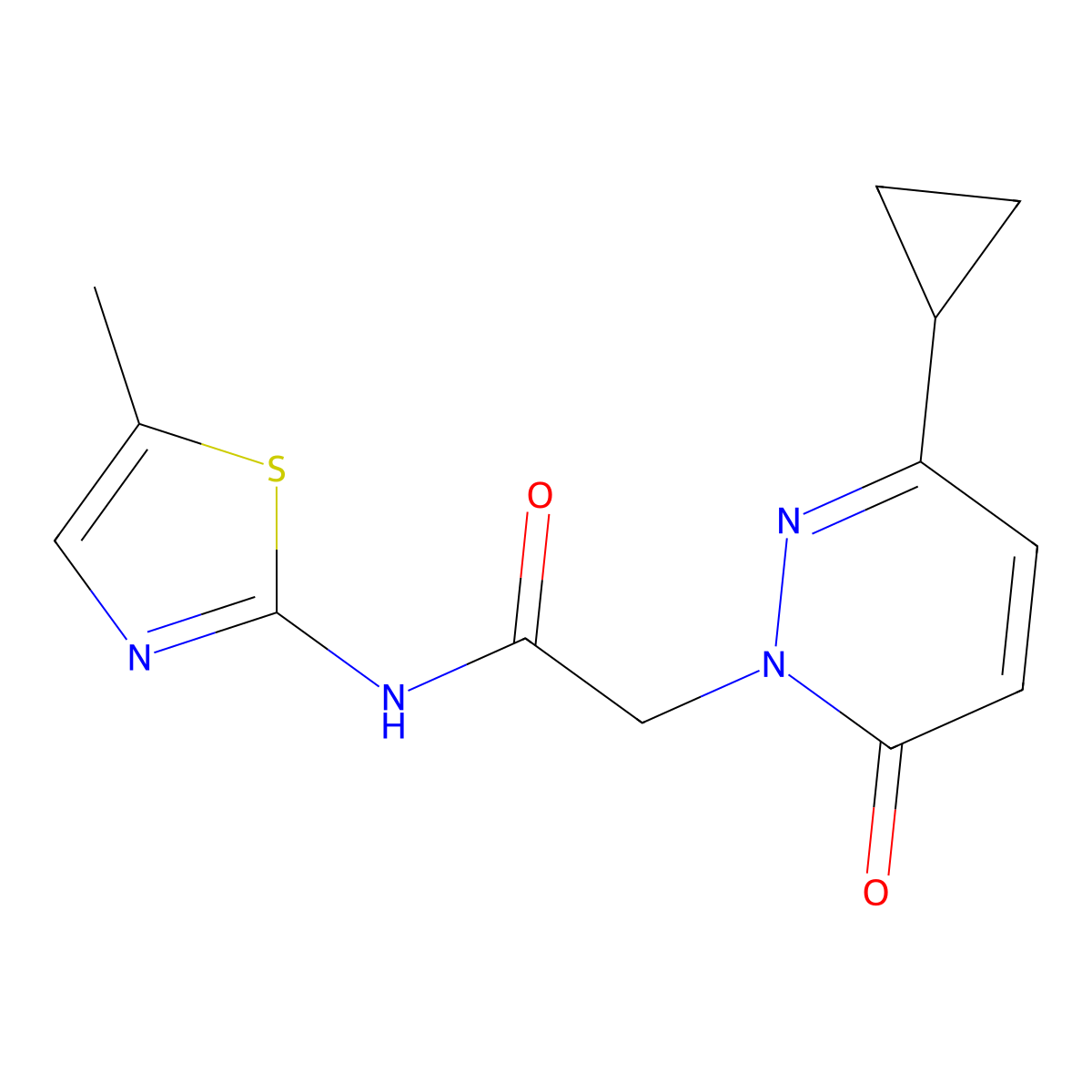 2-(3-cyclopropyl-6-oxopyridazin-1(6H)-yl)-N-(5-methylthiazol-2-yl)acetamide molecular structure, CAS 2034388-15-1