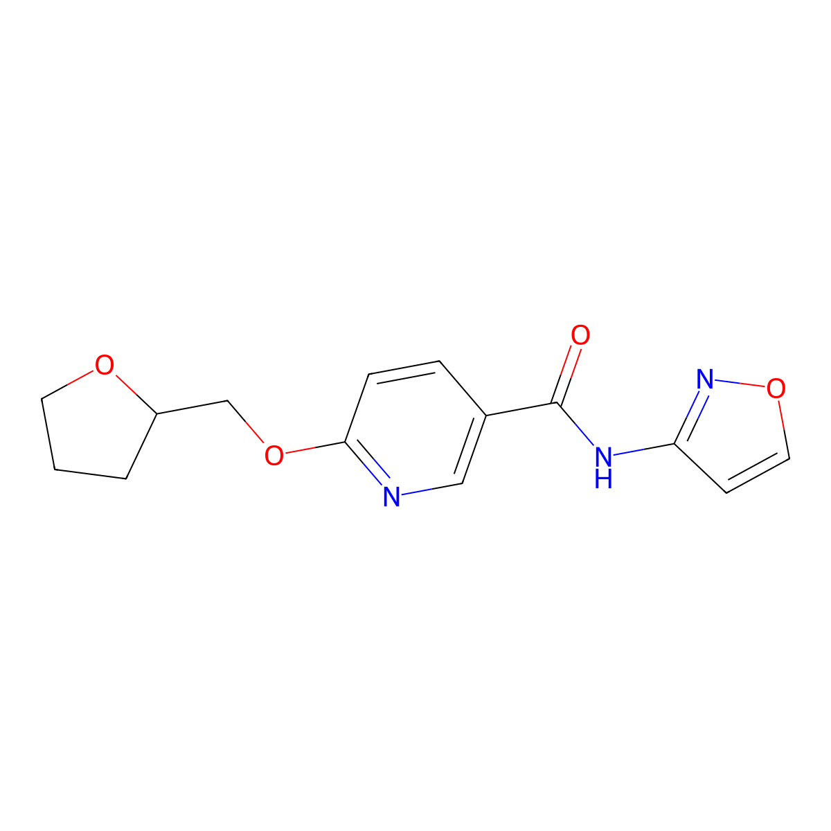 N-(isoxazol-3-yl)-6-((tetrahydrofuran-2-yl)methoxy)nicotinamide molecular structure, CAS 2034388-43-5