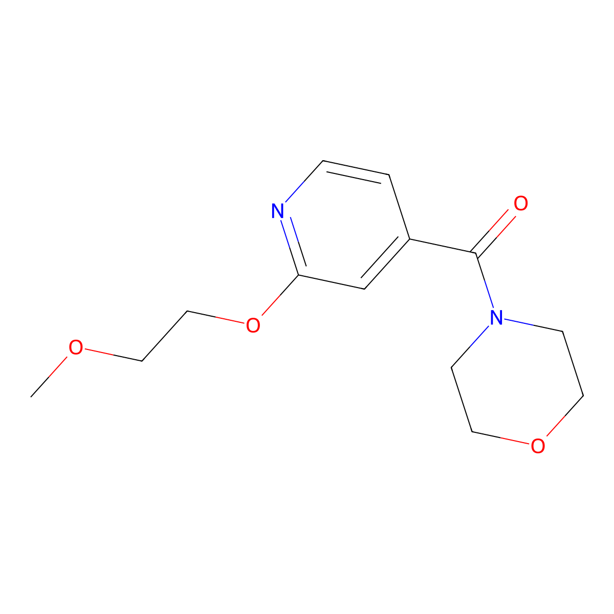 (2-(2-Methoxyethoxy)pyridin-4-yl)(morpholino)methanone molecular structure, CAS 2034388-59-3