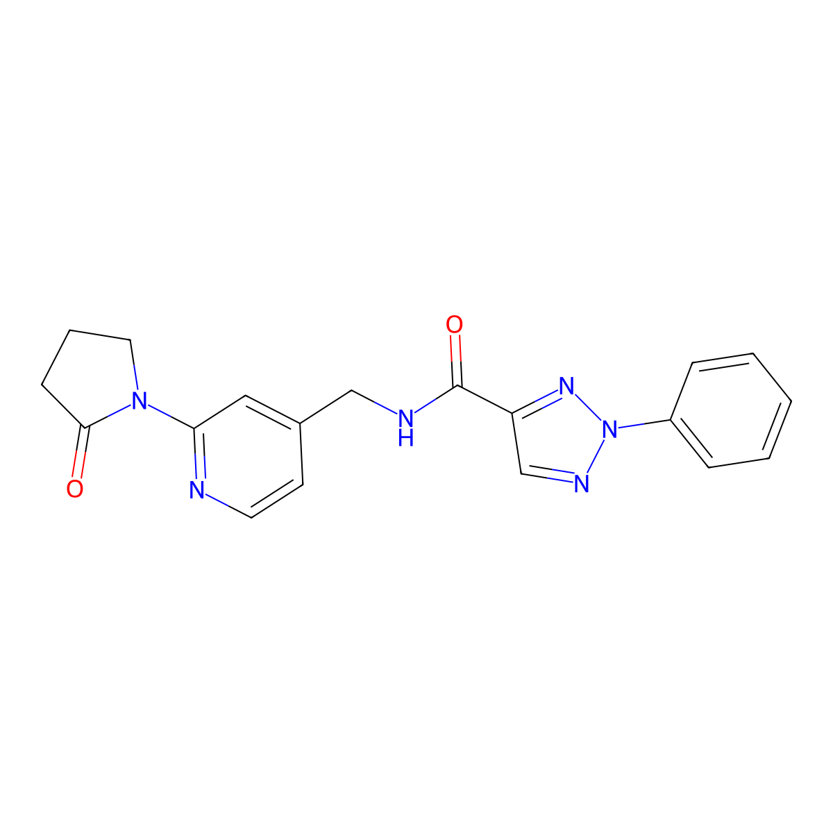N-((2-(2-oxopyrrolidin-1-yl)pyridin-4-yl)methyl)-2-phenyl-2H-1,2,3-triazole-4-carboxamide molecular structure, CAS 2034388-74-2