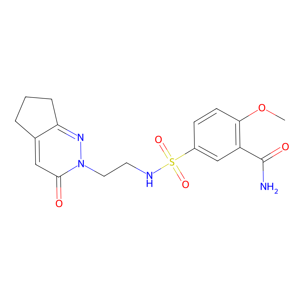 2-methoxy-5-(N-(2-(3-oxo-3,5,6,7-tetrahydro-2H-cyclopenta[c]pyridazin-2-yl)ethyl)sulfamoyl)benzamide molecular structure, CAS 2034389-41-6