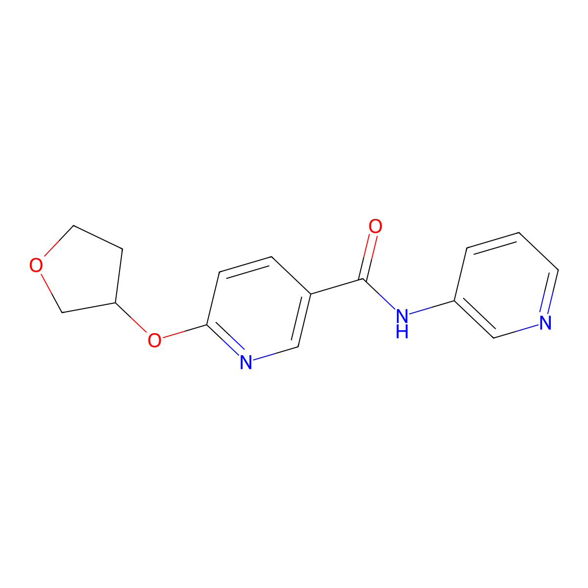 N-(pyridin-3-yl)-6-((tetrahydrofuran-3-yl)oxy)nicotinamide molecular structure, CAS 2034389-44-9