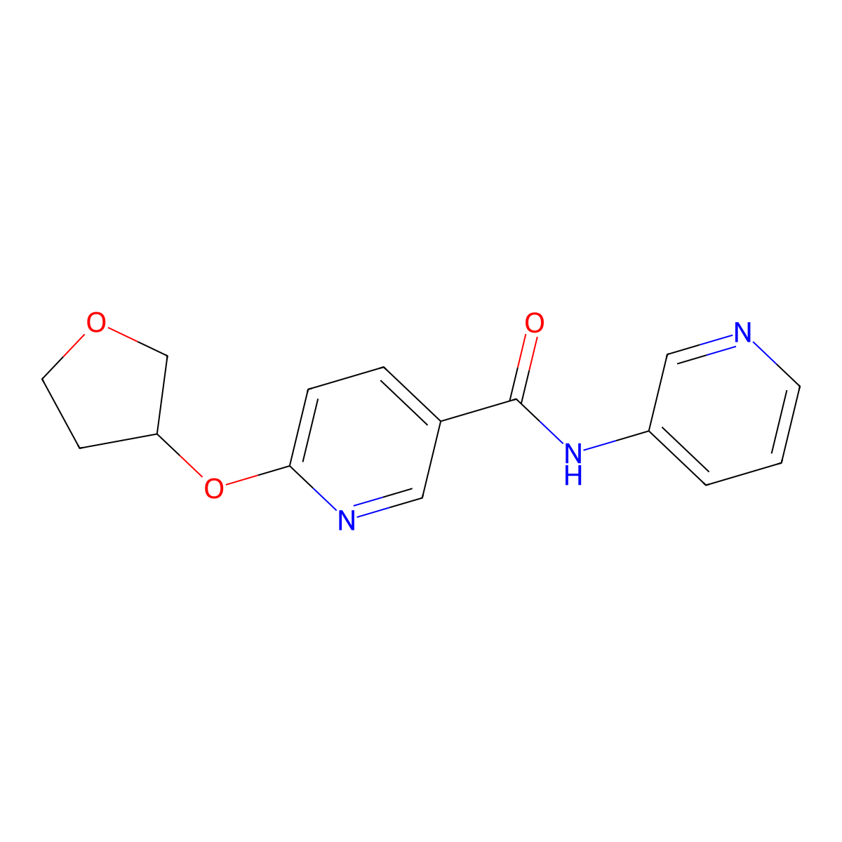 N-(pyridin-3-yl)-6-((tetrahydrofuran-3-yl)oxy)nicotinamide molecular structure, CAS 2034389-44-9