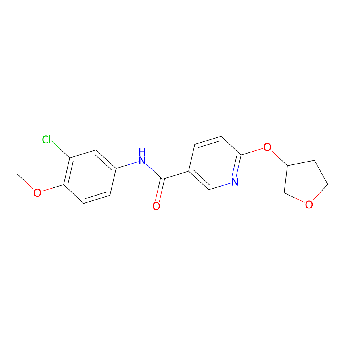 N-(3-chloro-4-methoxyphenyl)-6-((tetrahydrofuran-3-yl)oxy)nicotinamide molecular structure, CAS 2034389-54-1