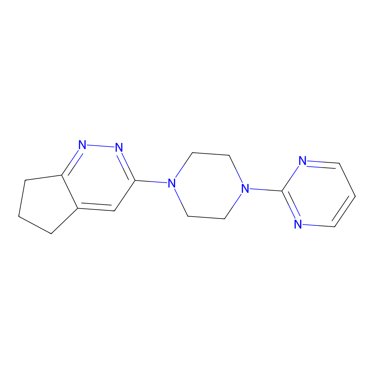 3-(4-(pyrimidin-2-yl)piperazin-1-yl)-6,7-dihydro-5H-cyclopenta[c]pyridazine molecular structure, CAS 2034389-96-1