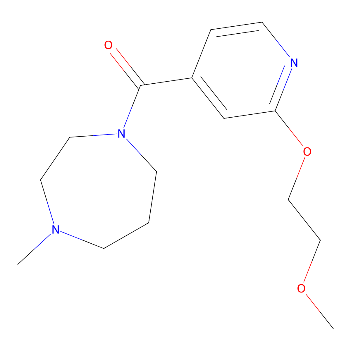 (2-(2-Methoxyethoxy)pyridin-4-yl)(4-methyl-1,4-diazepan-1-yl)methanone molecular structure, CAS 2034390-33-3