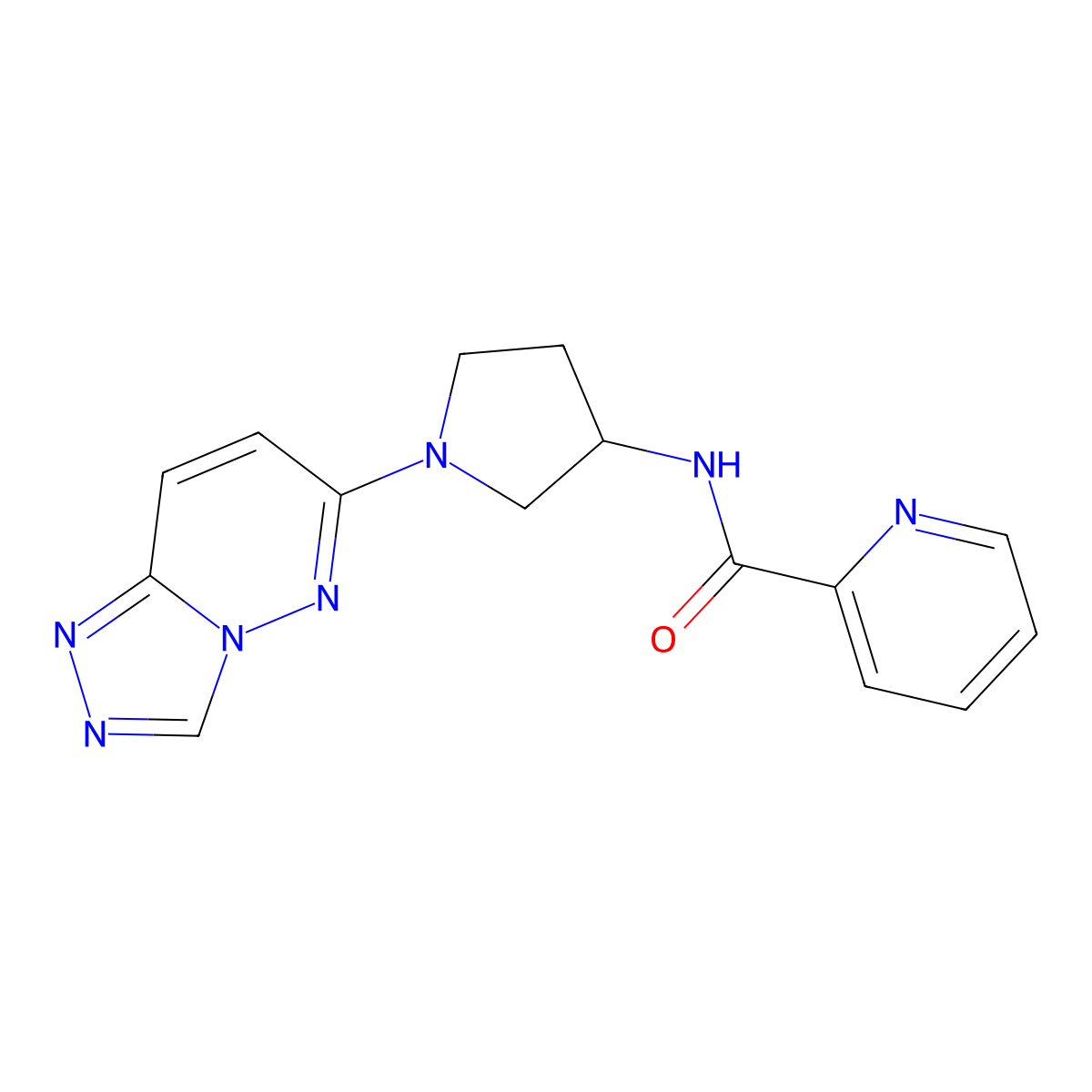 N-(1-([1,2,4]triazolo[4,3-b]pyridazin-6-yl)pyrrolidin-3-yl)picolinamide molecular structure, CAS 2034390-48-0