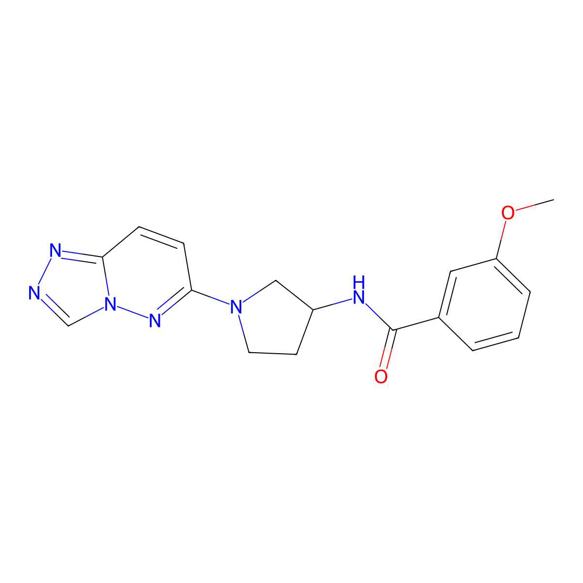 N-(1-([1,2,4]triazolo[4,3-b]pyridazin-6-yl)pyrrolidin-3-yl)-3-methoxybenzamide molecular structure, CAS 2034390-59-3