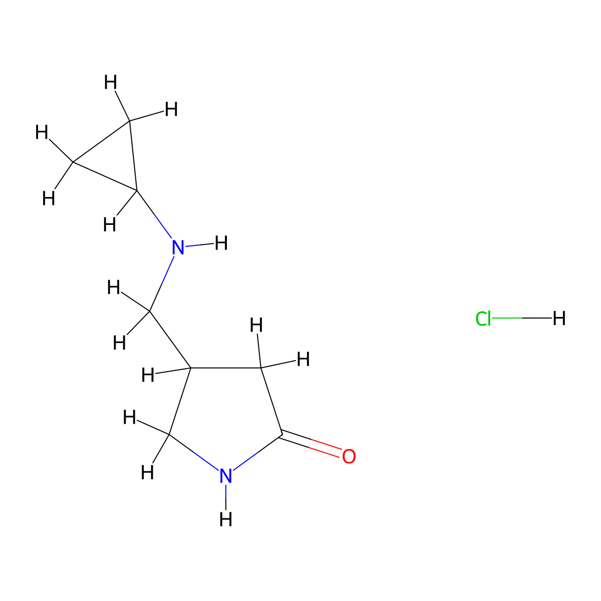 4-((Cyclopropylamino)methyl)pyrrolidin-2-one hydrochloride molecular structure, CAS 2034390-64-0