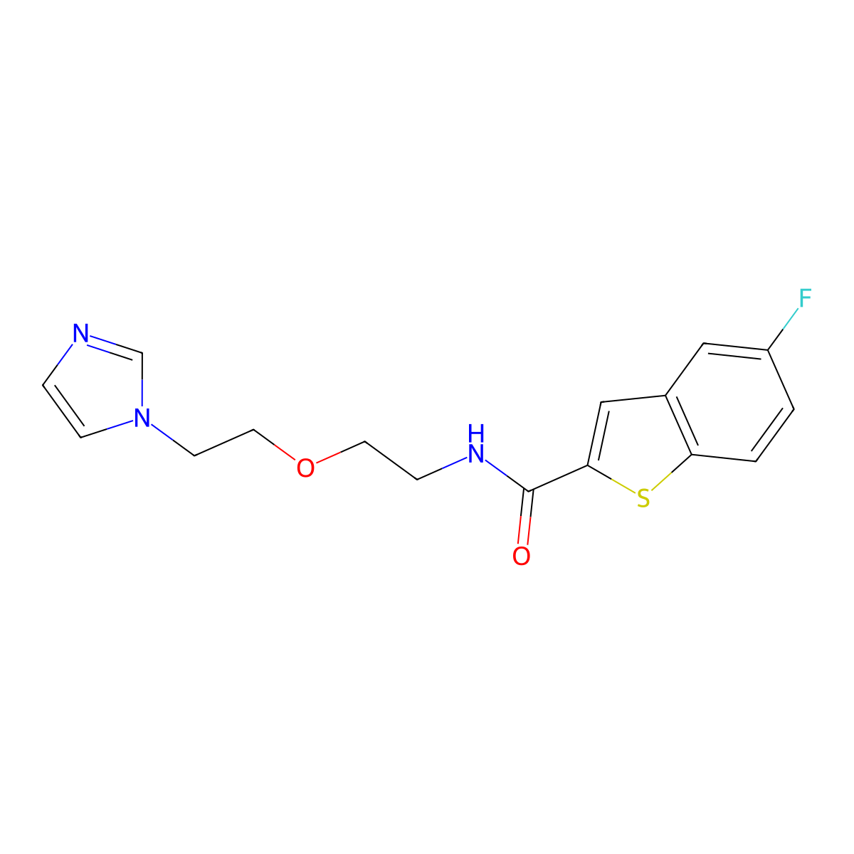 N-(2-(2-(1H-imidazol-1-yl)ethoxy)ethyl)-5-fluorobenzo[b]thiophene-2-carboxamide molecular structure, CAS 2034390-73-1