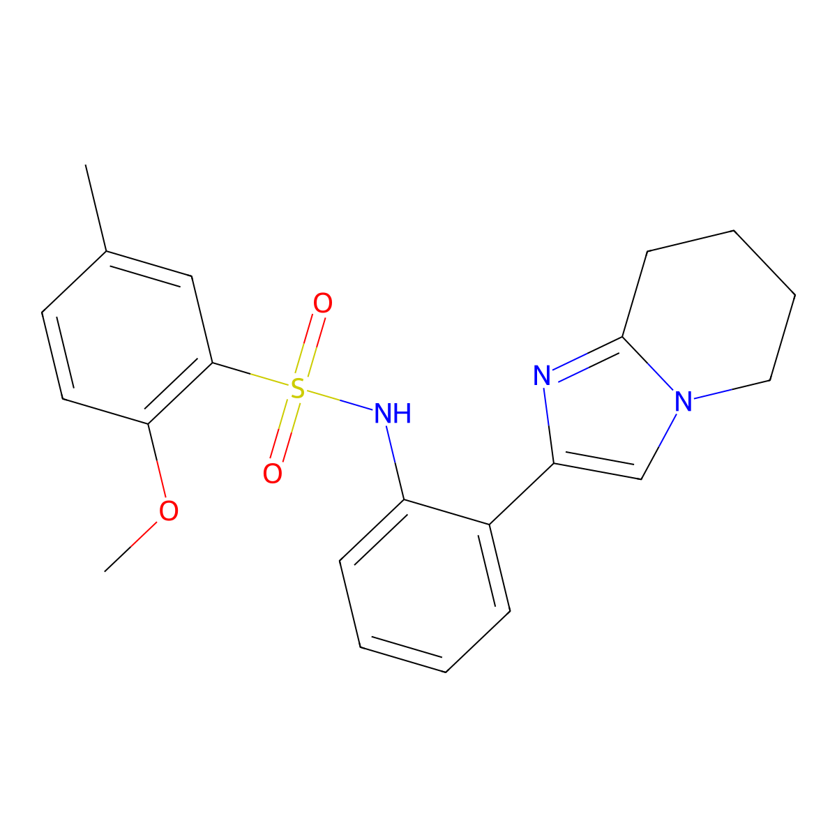 2-methoxy-5-methyl-N-(2-(5,6,7,8-tetrahydroimidazo[1,2-a]pyridin-2-yl)phenyl)benzenesulfonamide molecular structure, CAS 2034390-83-3