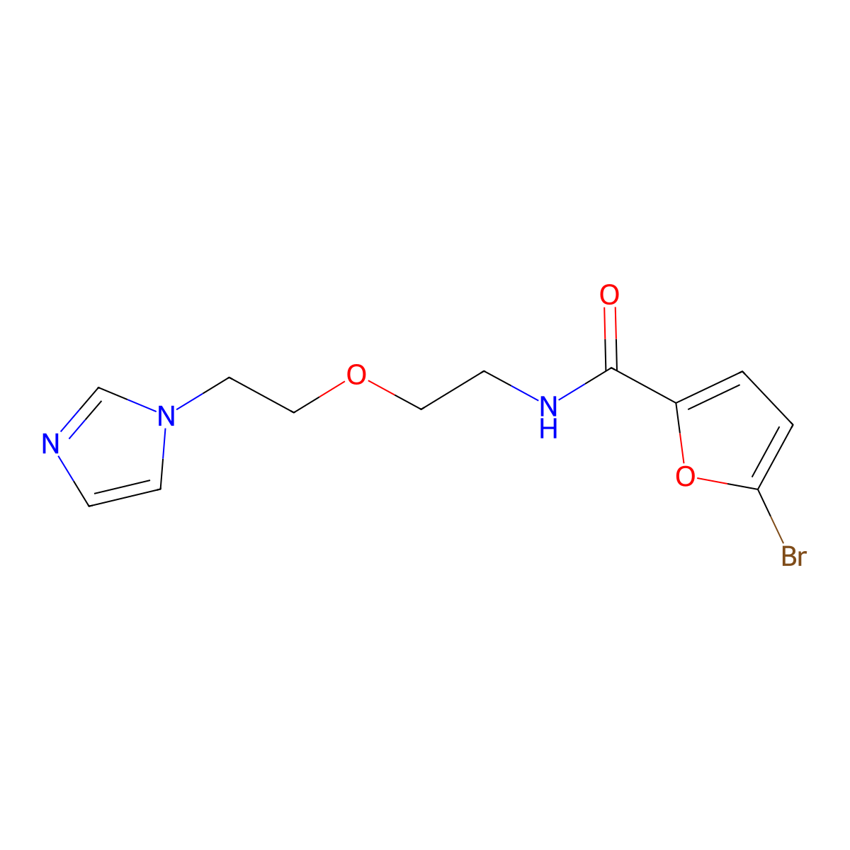 N-(2-(2-(1H-imidazol-1-yl)ethoxy)ethyl)-5-bromofuran-2-carboxamide molecular structure, CAS 2034390-91-3