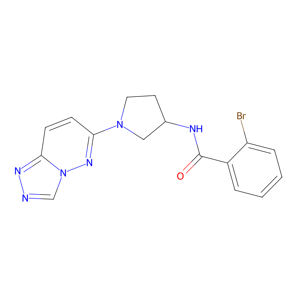 N-(1-([1,2,4]triazolo[4,3-b]pyridazin-6-yl)pyrrolidin-3-yl)-2-bromobenzamide molecular structure, CAS 2034391-10-9