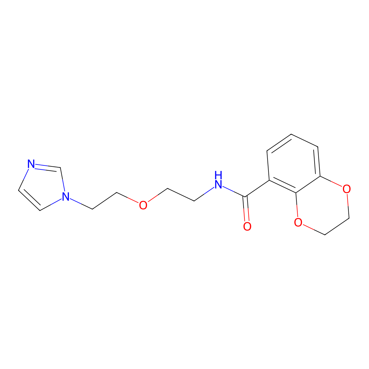 N-(2-(2-(1H-imidazol-1-yl)ethoxy)ethyl)-2,3-dihydrobenzo[b][1,4]dioxine-5-carboxamide molecular structure, CAS 2034391-14-3