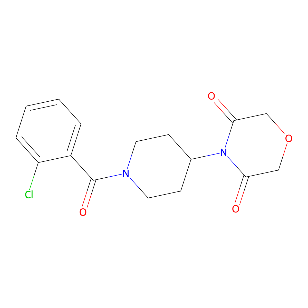 4-[1-(2-Chlorobenzoyl)piperidin-4-yl]morpholine-3,5-dione molecular structure, CAS 2034391-23-4
