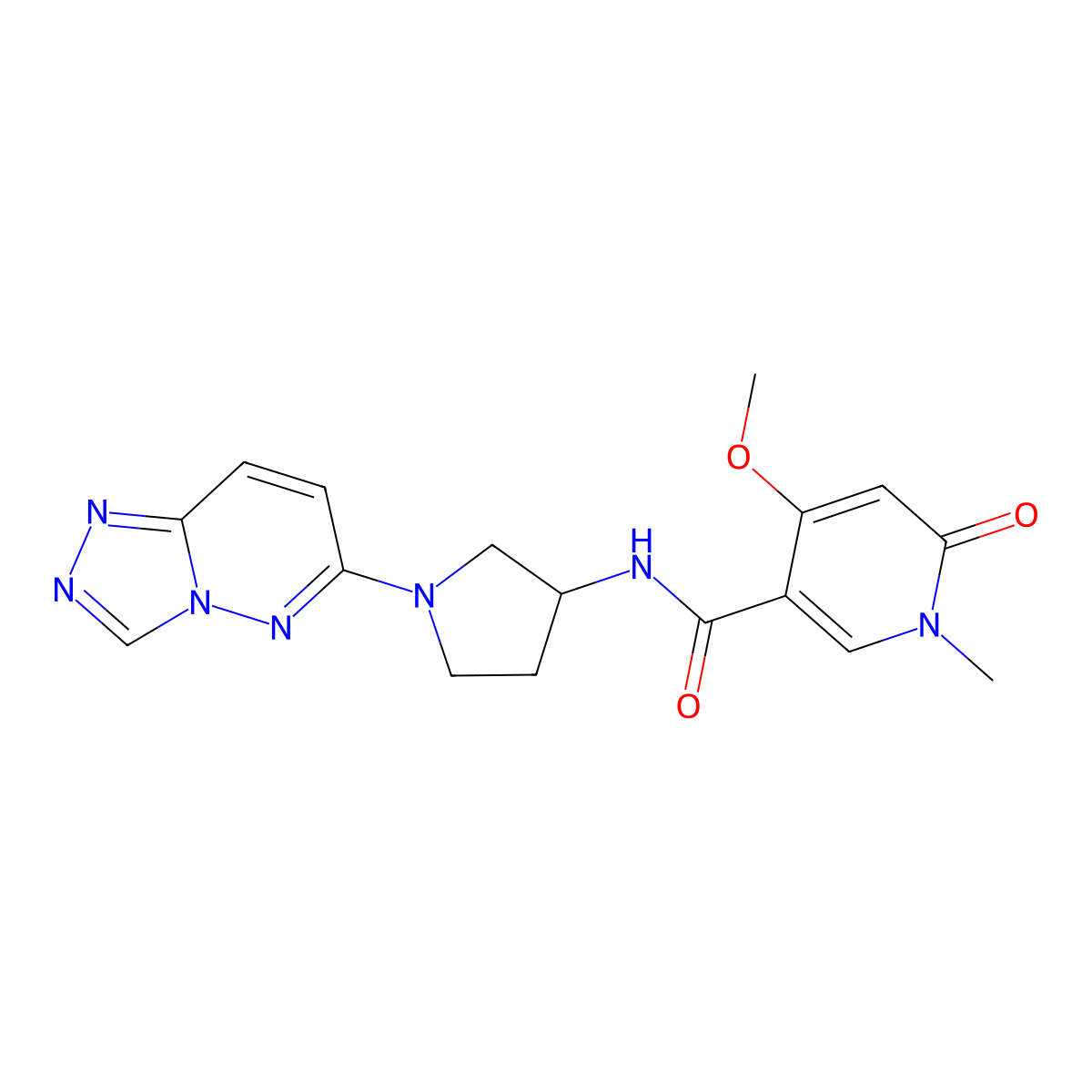 N-(1-([1,2,4]triazolo[4,3-b]pyridazin-6-yl)pyrrolidin-3-yl)-4-methoxy-1-methyl-6-oxo-1,6-dihydropyridine-3-carboxamide molecular structure, CAS 2034391-37-0