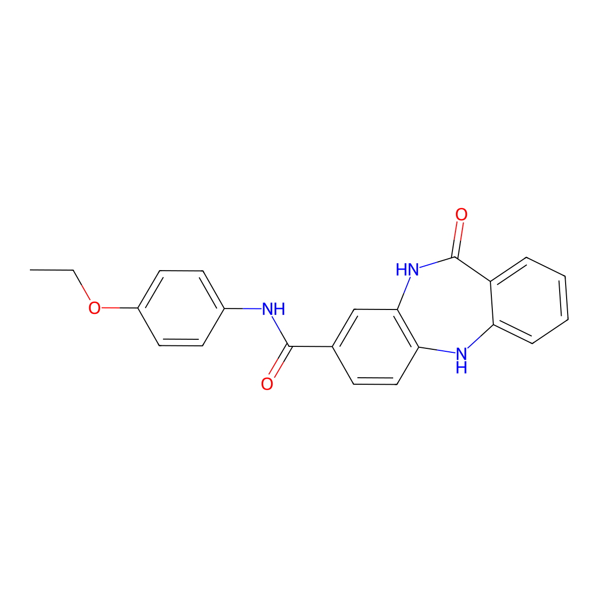 N-(4-ethoxyphenyl)-11-oxo-10,11-dihydro-5H-dibenzo[b,e][1,4]diazepine-8-carboxamide molecular structure, CAS 2034391-58-5