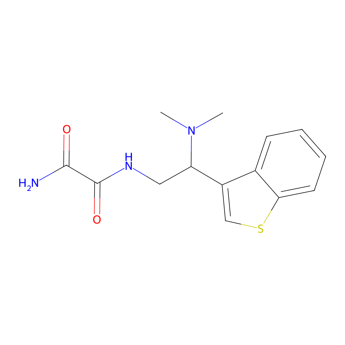 N1-(2-(benzo[b]thiophen-3-yl)-2-(dimethylamino)ethyl)oxalamide molecular structure, CAS 2034391-78-9