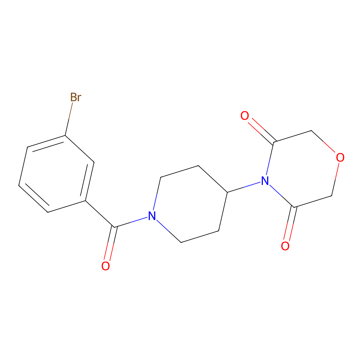 4-[1-(3-Bromobenzoyl)piperidin-4-yl]morpholine-3,5-dione molecular structure, CAS 2034391-85-8