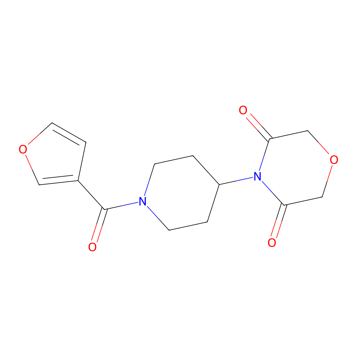4-[1-(Furan-3-carbonyl)piperidin-4-yl]morpholine-3,5-dione molecular structure, CAS 2034391-99-4