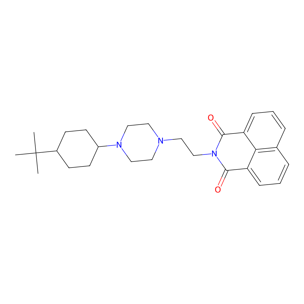 2-(2-(4-(4-(tert-butyl)cyclohexyl)piperazin-1-yl)ethyl)-1H-benzo[de]isoquinoline-1,3(2H)-dione molecular structure, CAS 2034392-10-2