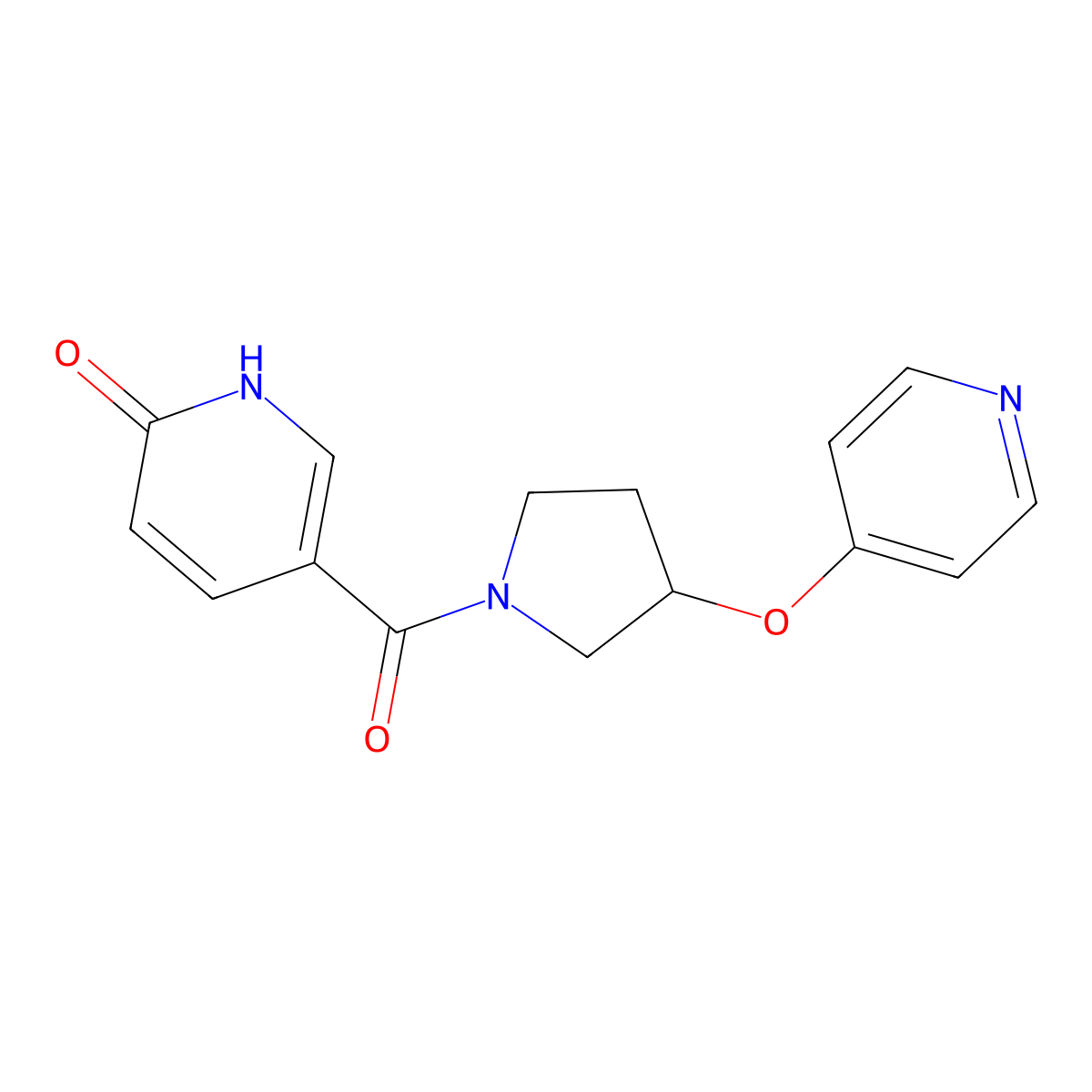 5-(3-(pyridin-4-yloxy)pyrrolidine-1-carbonyl)pyridin-2(1H)-one molecular structure, CAS 2034392-45-3