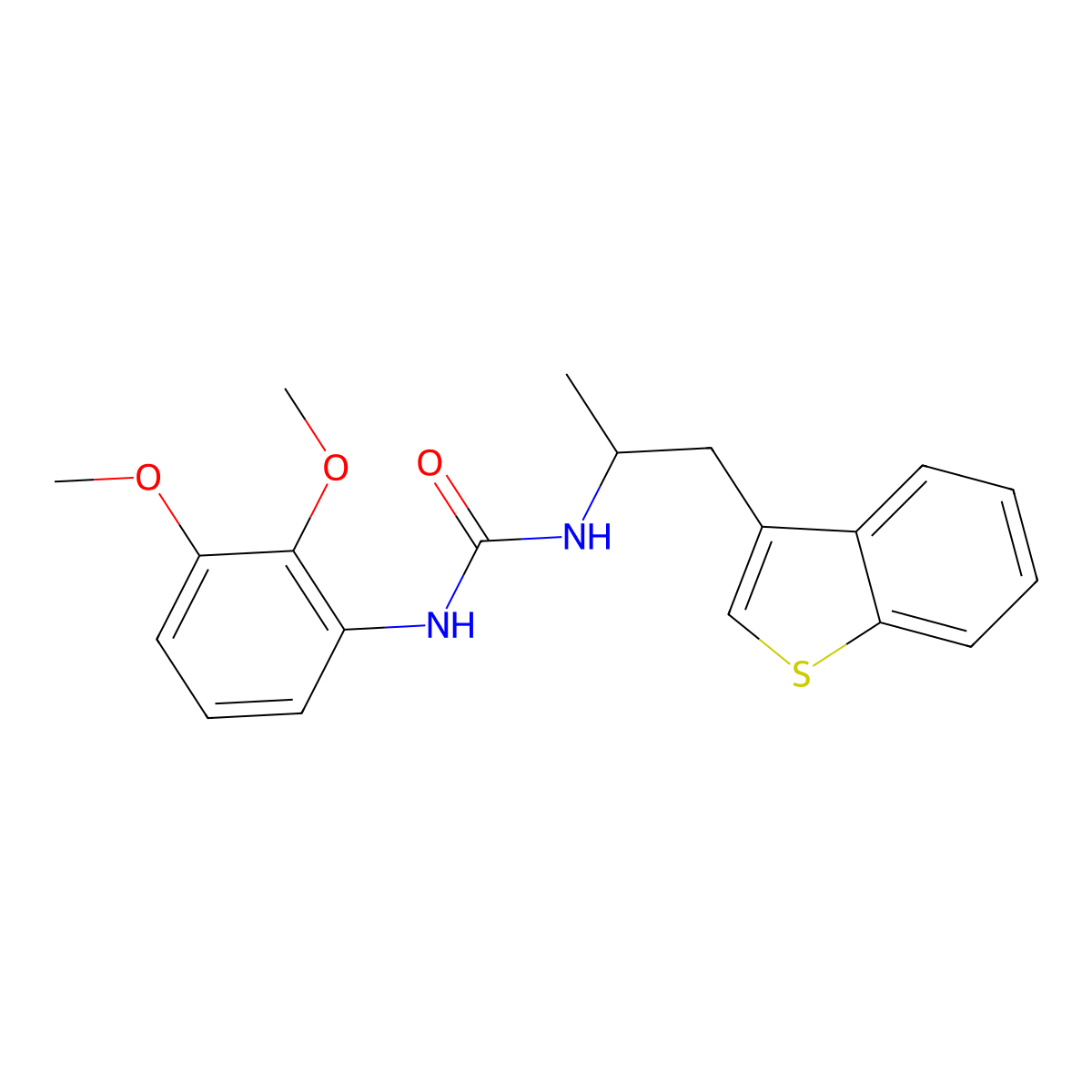 3-[1-(1-Benzothiophen-3-yl)propan-2-yl]-1-(2,3-dimethoxyphenyl)urea molecular structure, CAS 2034392-88-4