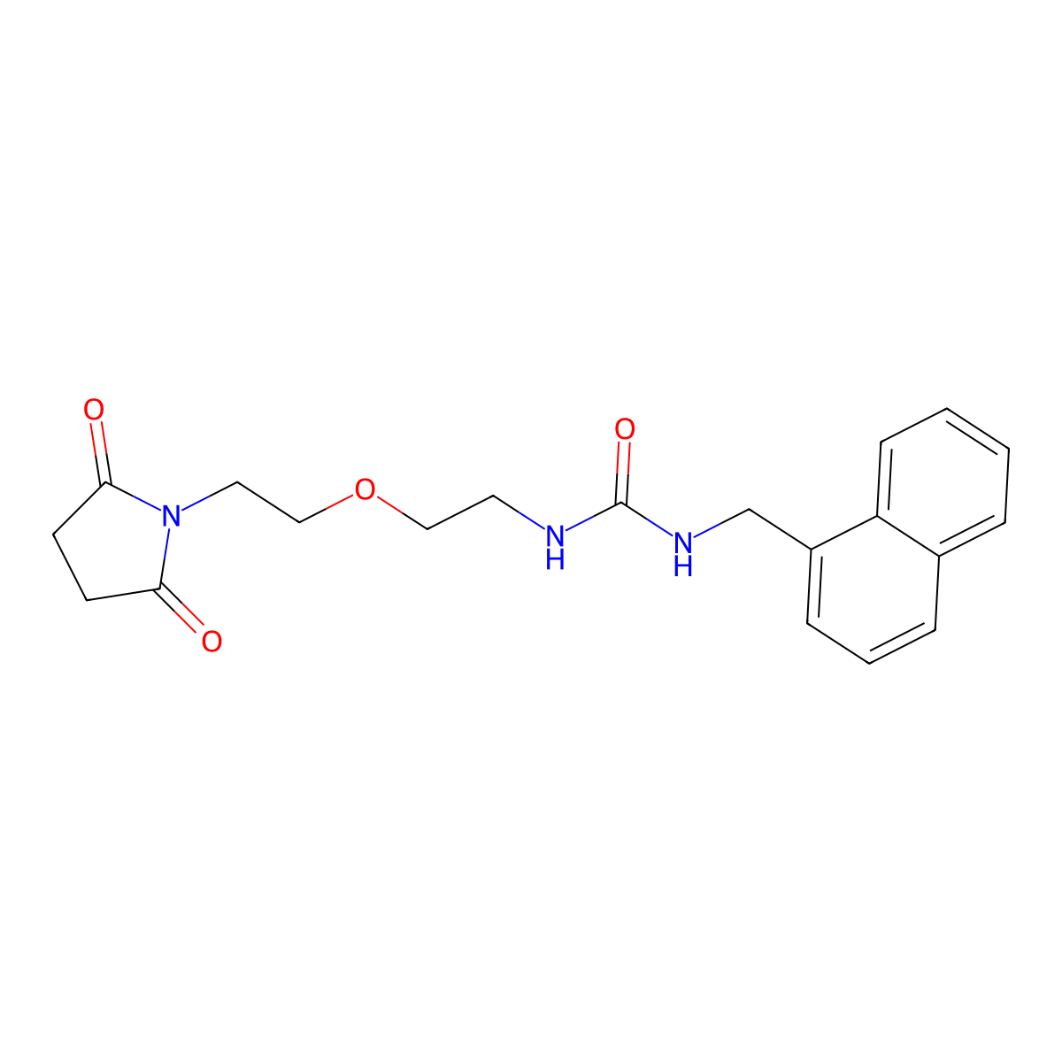 1-(2-(2-(2,5-Dioxopyrrolidin-1-yl)ethoxy)ethyl)-3-(naphthalen-1-ylmethyl)urea molecular structure, CAS 2034393-03-6