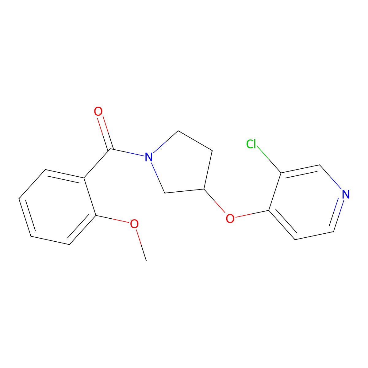 (3-((3-Chloropyridin-4-yl)oxy)pyrrolidin-1-yl)(2-methoxyphenyl)methanone molecular structure, CAS 2034393-07-0