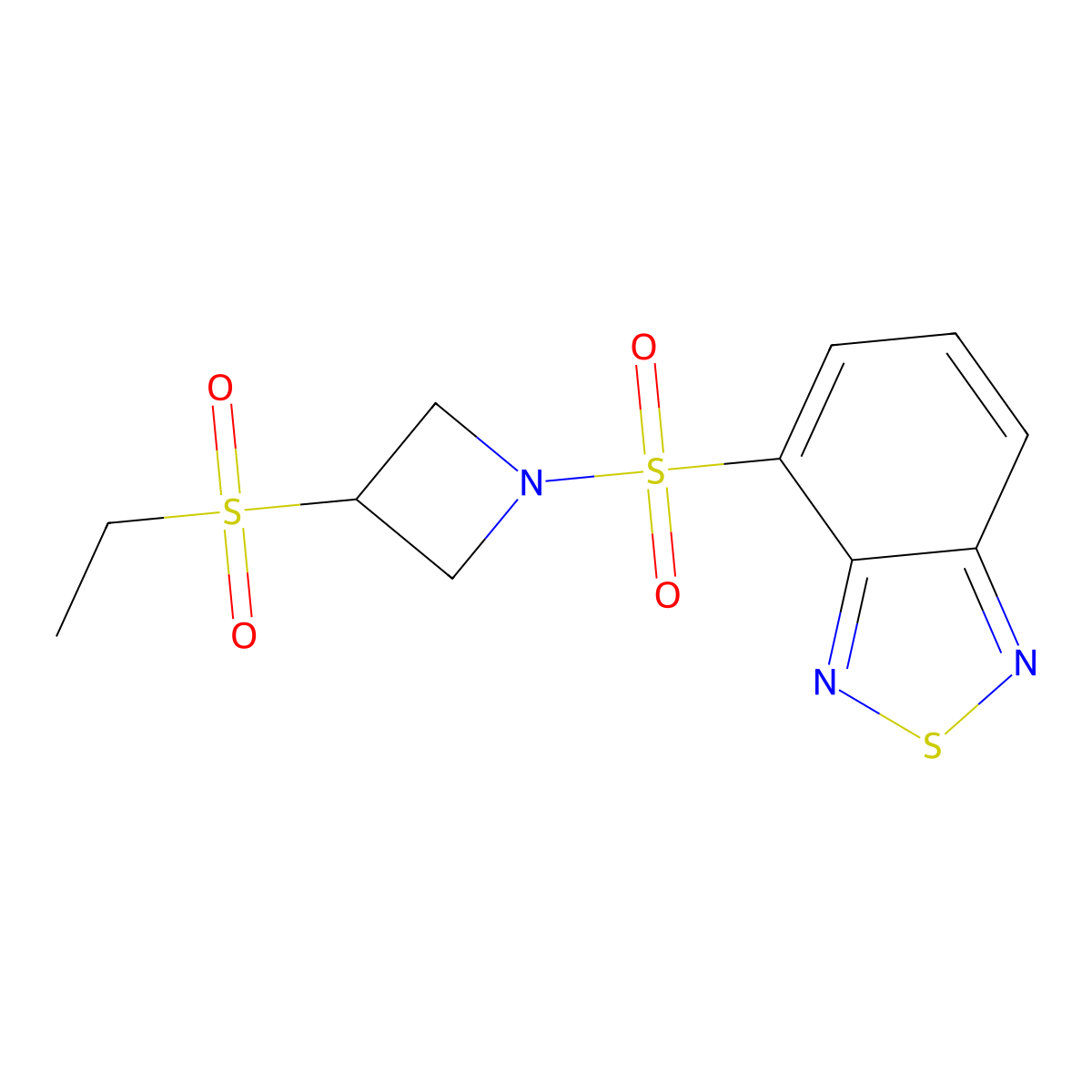 4-((3-(Ethylsulfonyl)azetidin-1-yl)sulfonyl)benzo[c][1,2,5]thiadiazole molecular structure, CAS 2034393-43-4