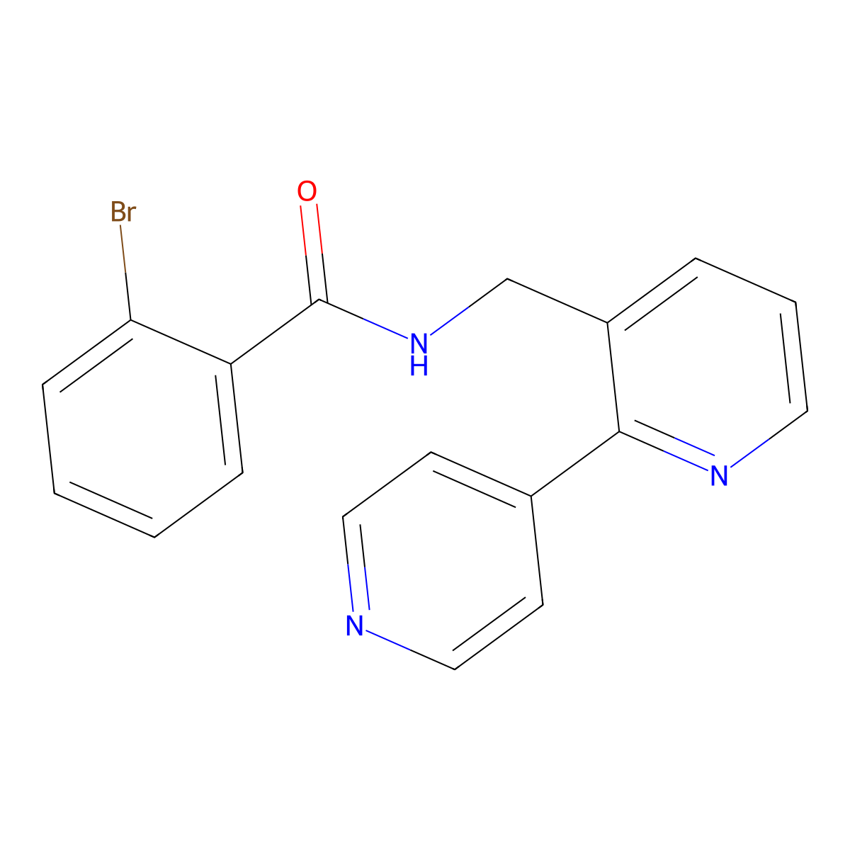 N-([2,4'-bipyridin]-3-ylmethyl)-2-bromobenzamide molecular structure, CAS 2034393-72-9