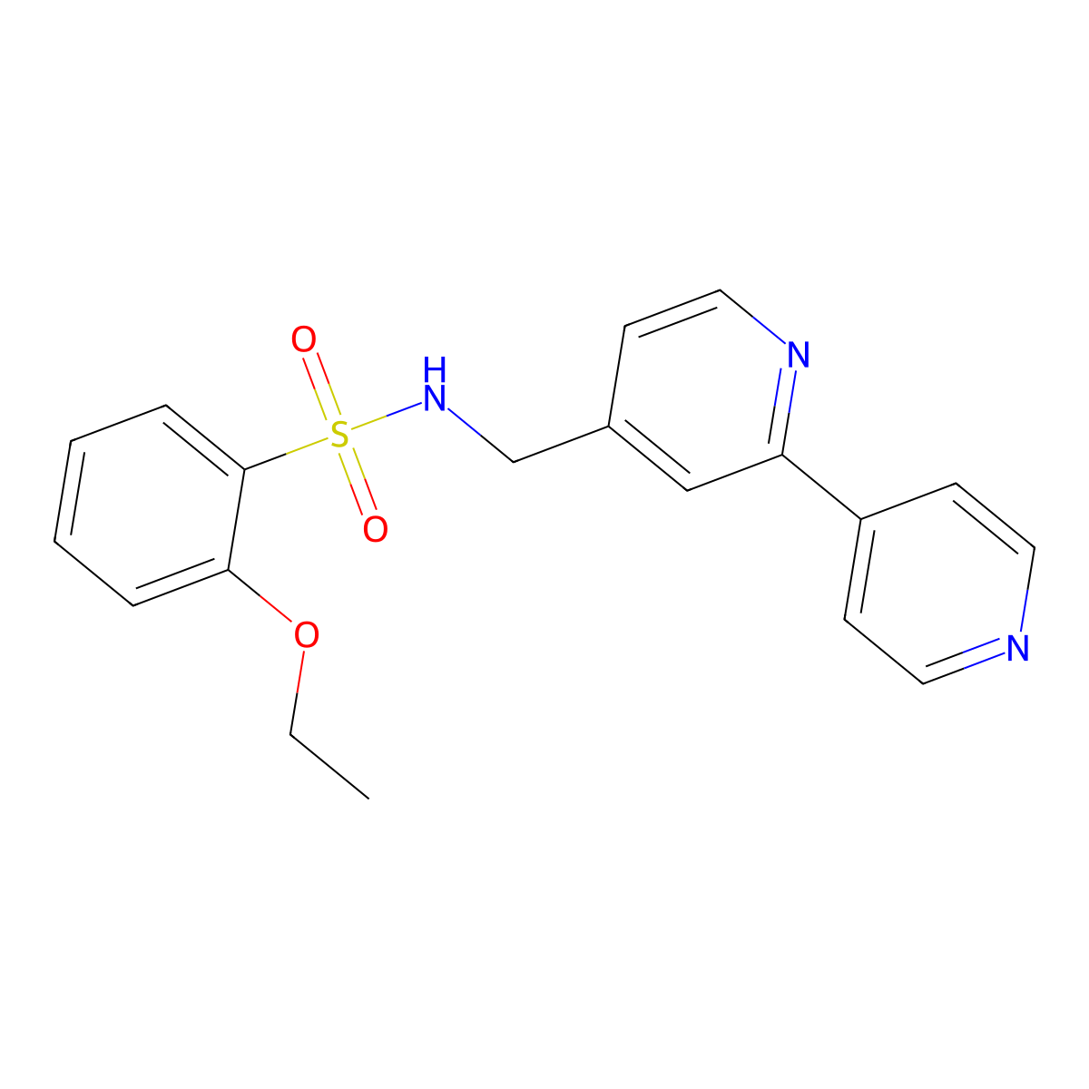 N-([2,4'-bipyridin]-4-ylmethyl)-2-ethoxybenzenesulfonamide molecular structure, CAS 2034393-98-9