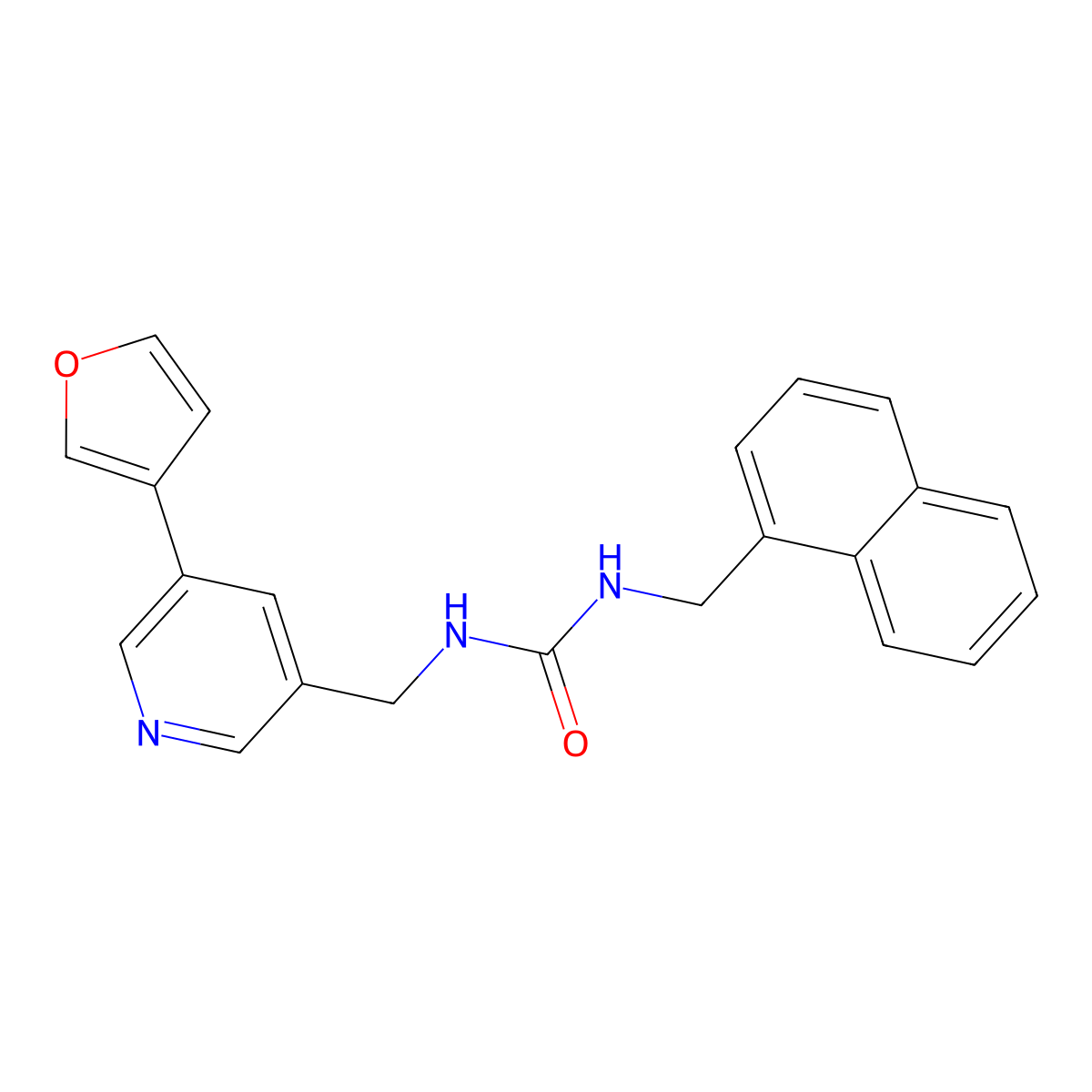 1-((5-(Furan-3-yl)pyridin-3-yl)methyl)-3-(naphthalen-1-ylmethyl)urea molecular structure, CAS 2034394-03-9