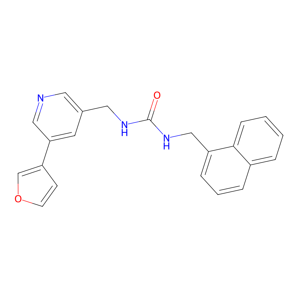 1-((5-(Furan-3-yl)pyridin-3-yl)methyl)-3-(naphthalen-1-ylmethyl)urea molecular structure, CAS 2034394-03-9