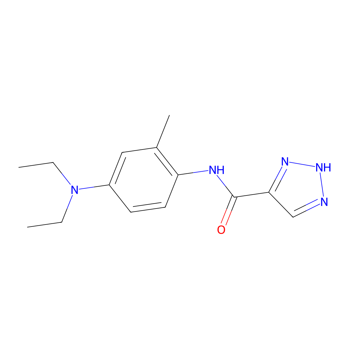 N-(4-(diethylamino)-2-methylphenyl)-1H-1,2,3-triazole-5-carboxamide molecular structure, CAS 2034394-21-1