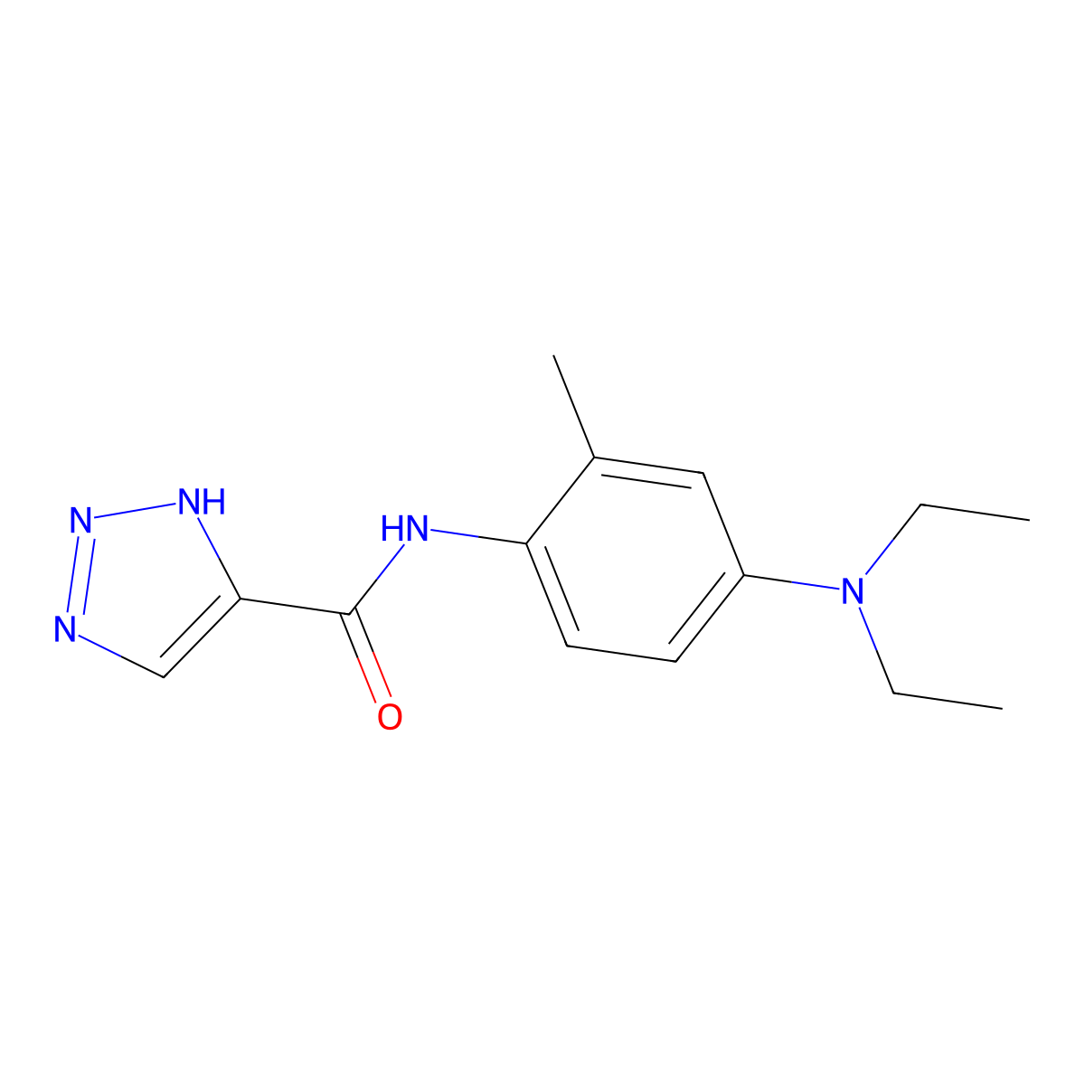 N-(4-(diethylamino)-2-methylphenyl)-1H-1,2,3-triazole-5-carboxamide molecular structure, CAS 2034394-21-1