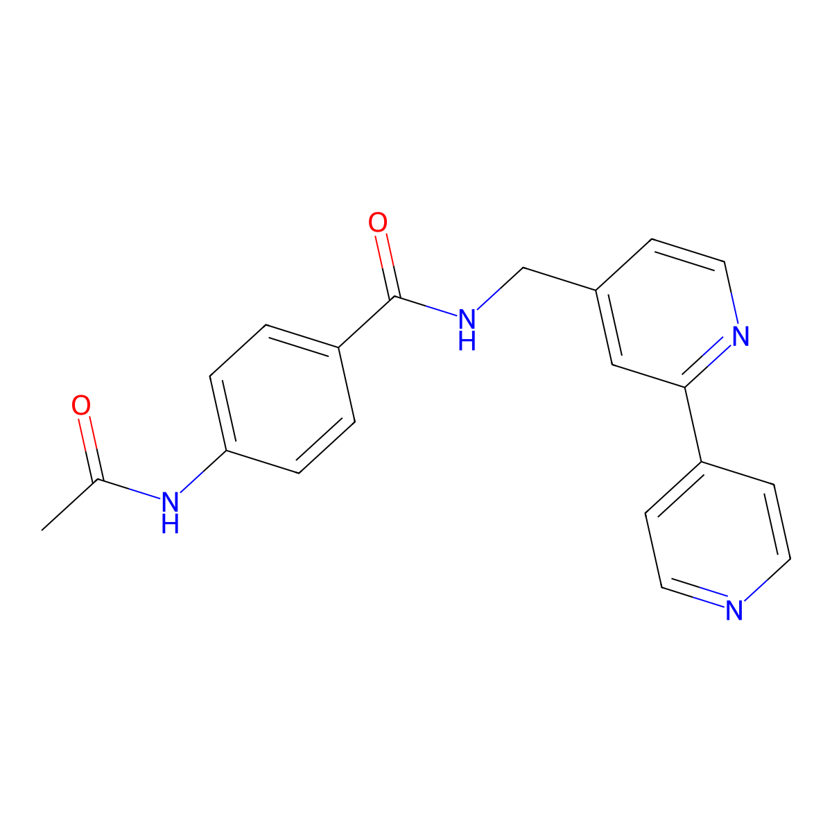 N-([2,4'-bipyridin]-4-ylmethyl)-4-acetamidobenzamide molecular structure, CAS 2034394-96-0